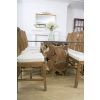 1.8m Reclaimed Teak Root Rectangular Block Dining Table with 8 Santos Chairs - 1